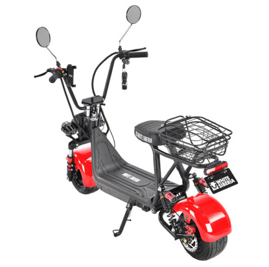 Электроскутер WHITE SIBERIA MINI R 1200W, красный