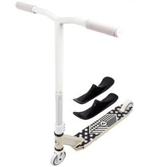 Трюковый самокат-снегокат PLANK CYCLE, белый